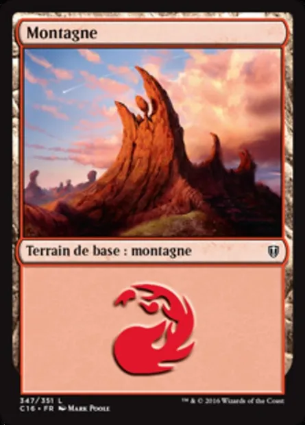 Montagne, carte Magic C16 347 — extension Commander 2016