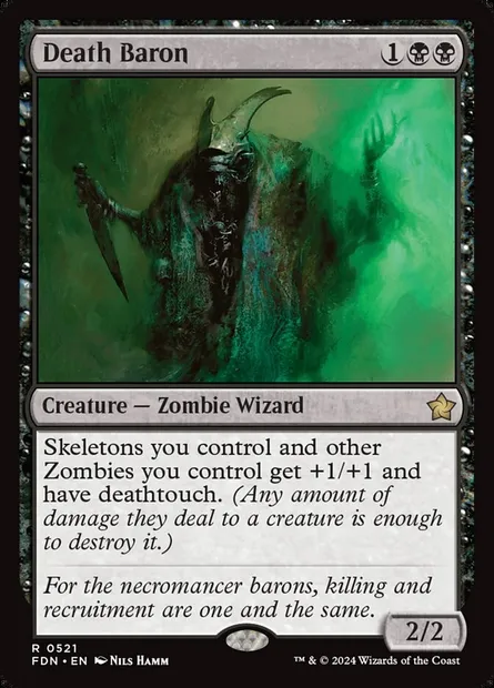 Death Baron, Magic card FDN 521 — Foundations set