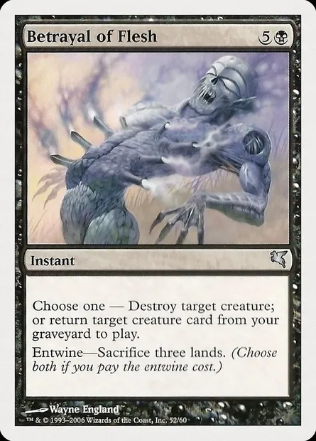 Betrayal of Flesh, Magic card PHUK 52 — Hachette UK set