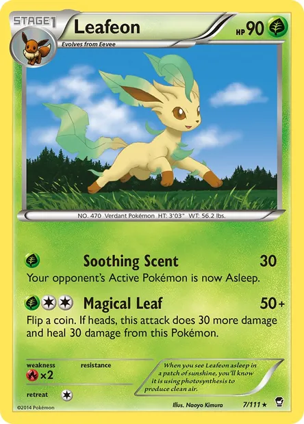 Leafeon, Pokémon card FFI 7 — Furious Fists set