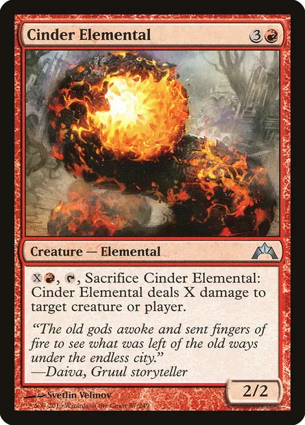 Cinder Elemental, Magic card GTC 87 — Gatecrash set