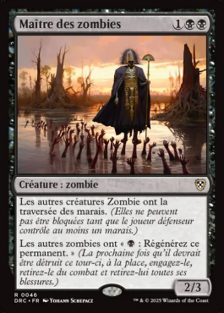 Maître des zombies, carte Magic DRC 46 — extension Aetherdrift Commander