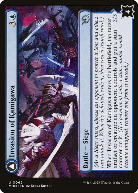 Invasion of Kamigawa // Rooftop Saboteurs, Magic card MOM 62 — March of the Machine set