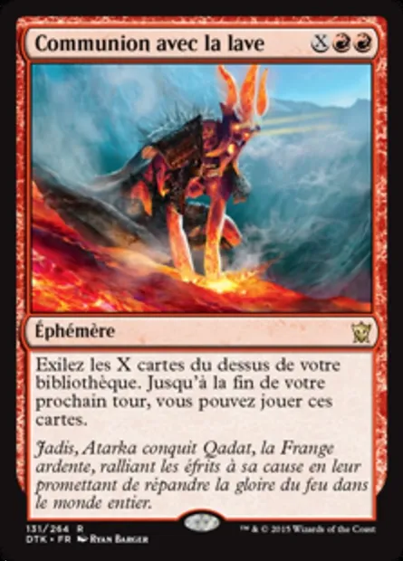 Communion avec la lave, carte Magic DTK 131 — extension Les Dragons de Tarkir