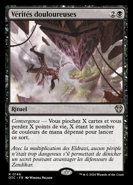 Vérités douloureuses, carte Magic OTC 146 — extension Outlaws of Thunder Junction Commander
