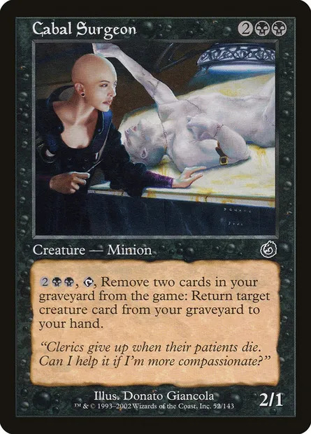 Cabal Surgeon, Magic card TOR 52 — Torment set