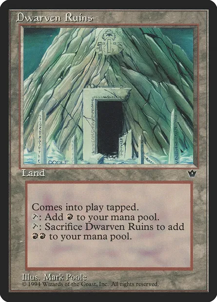 Dwarven Ruins, Magic card FEM 94 — Fallen Empires set