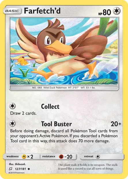 Farfetch’d, Pokémon card TEU 127 — Team Up set
