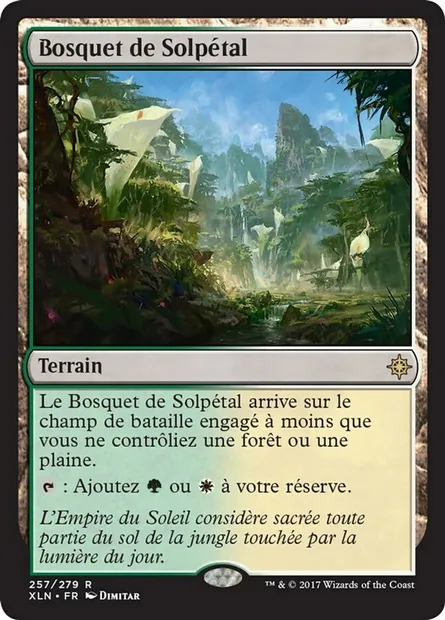 Bosquet de Solpétal, carte Magic XLN 257 — extension Ixalan