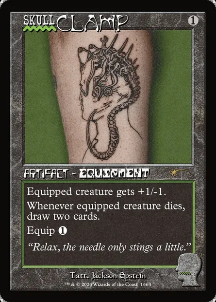 Skullclamp, Magic card SLD 1663 — Secret Lair Drop set