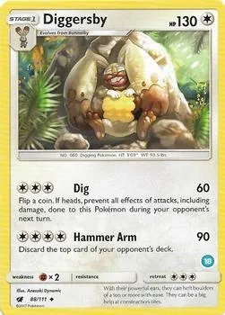 Diggersby, Pokémon card TK11 088-18 — SM Trainer Kit: Alolan Sandslash & Alolan Ninetales set