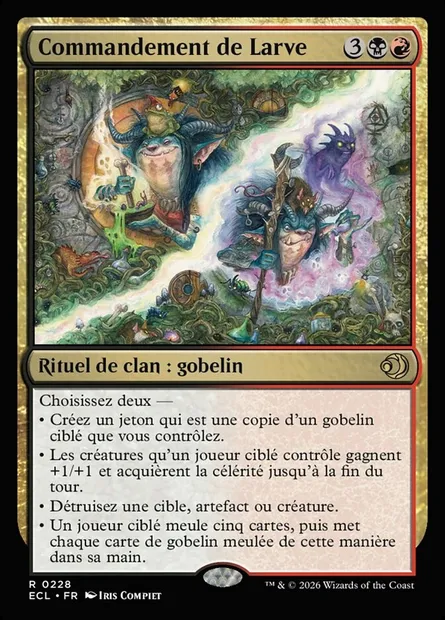 Commandement de Larve, carte Magic ECL 228 — extension Lorwyn Eclipsed