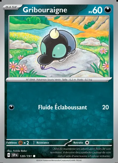 Gribouraigne, carte Pokémon SSP 120 — extension Étincelles Déferlantes