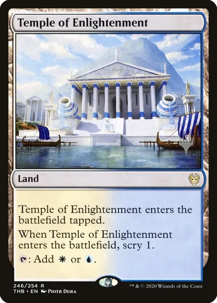 Temple of Enlightenment, Magic card PTHB 246p — Theros Beyond Death Promos set