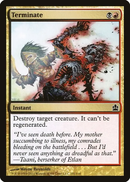 Terminate, Magic card CMD 231 — Commander 2011 set