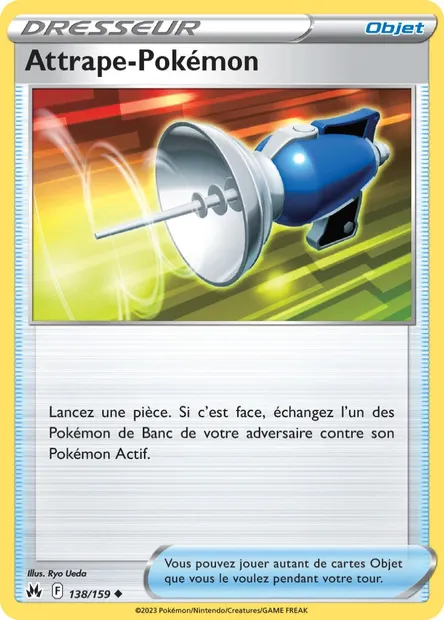 Attrape-Pokémon, carte Pokémon CRZ 138 — extension Zénith Suprême