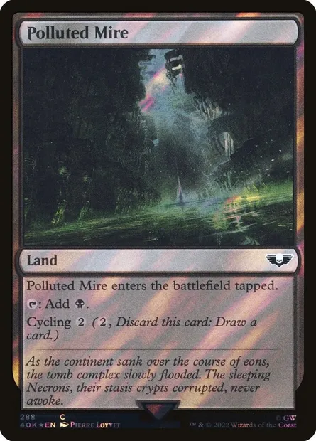 Polluted Mire, Magic card 40K 288★ — Warhammer 40,000 Commander set