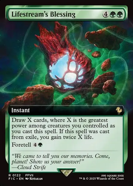 Lifestream's Blessing, Magic card FIC 122 — Final Fantasy Commander set
