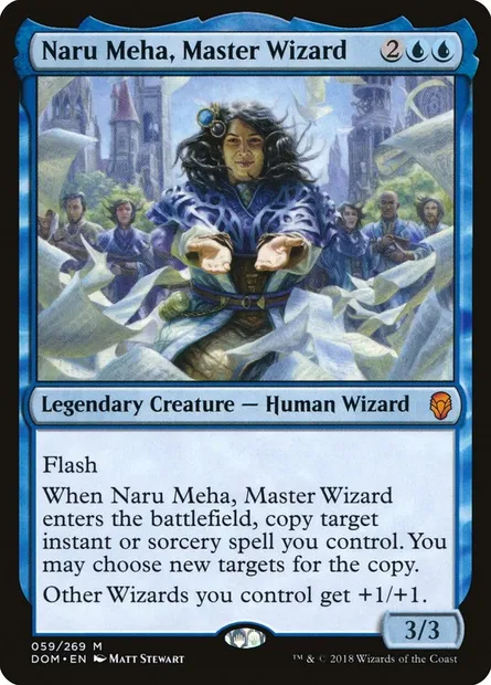 Naru Meha, Master Wizard, Magic card DOM 59 — Dominaria set