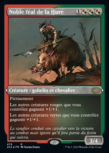 Noble féal de la Hure, carte Magic 2X2 479 — extension Double Masters 2022