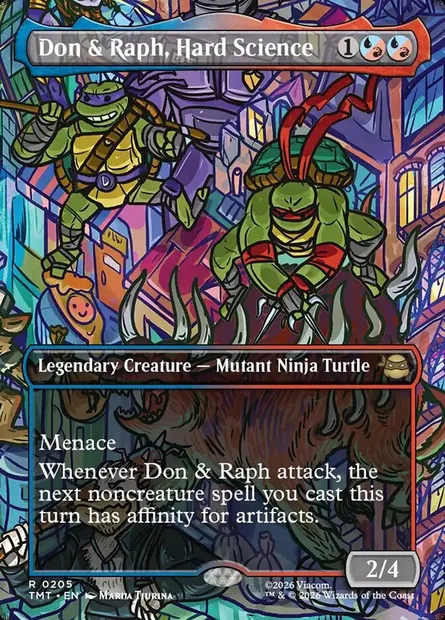 Don & Raph, Hard Science, Magic card TMT 205 — Teenage Mutant Ninja Turtles set