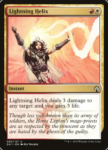 Lightning Helix, Magic card GK1 90 — GRN Guild Kit set