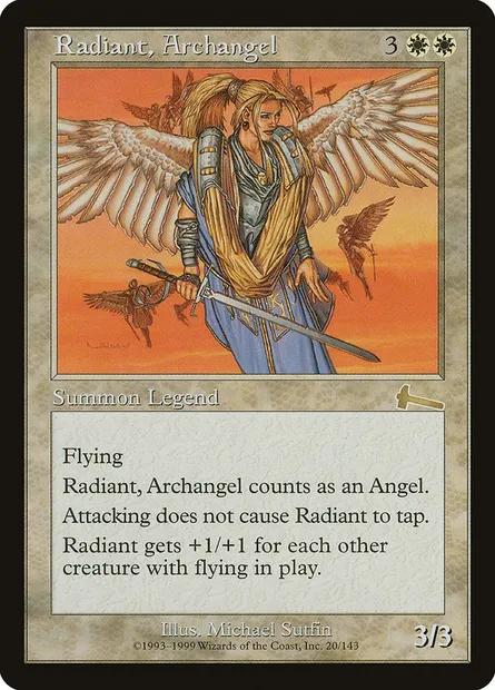 Radiant, Archangel, Magic card ULG 20 — Urza's Legacy set