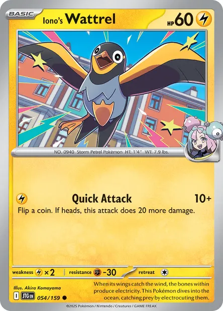 Iono's Wattrel, Pokémon card JTG 054 — Journey Together set