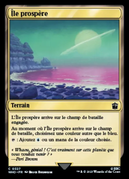 Île prospère, carte Magic WHO 327 — extension Doctor Who
