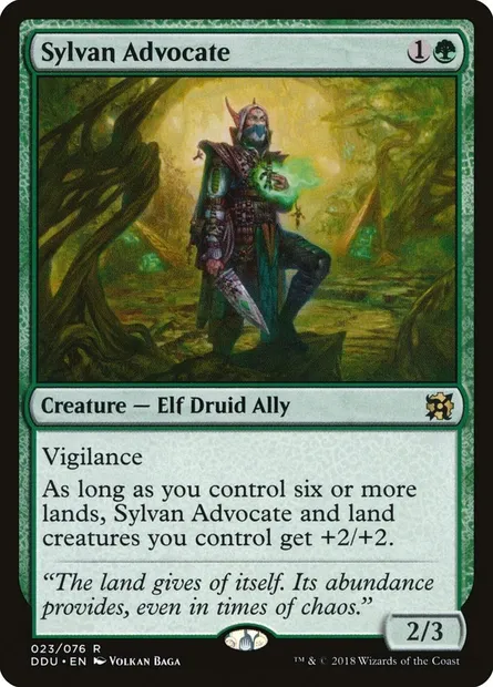 Sylvan Advocate, Magic card DDU 23 — Duel Decks: Elves vs. Inventors set