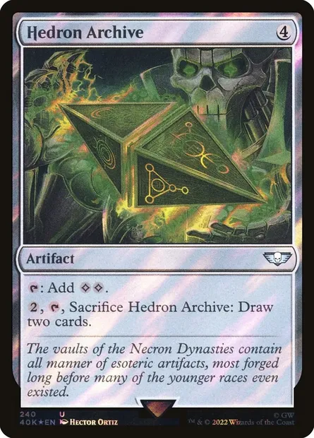 Archive hèdron, carte Magic 40K 240★ — extension Warhammer 40,000 Commander