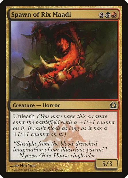 Spawn of Rix Maadi, Magic card RTR 199 — Return to Ravnica set