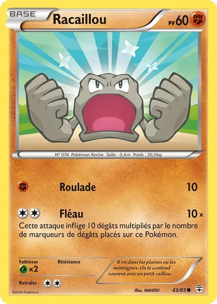 Racaillou, carte Pokémon GEN 43 — extension Générations