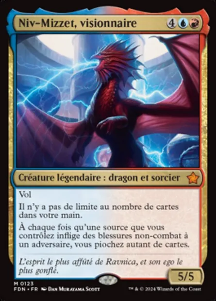 Niv-Mizzet, visionnaire, carte Magic FDN 123 — extension Foundations