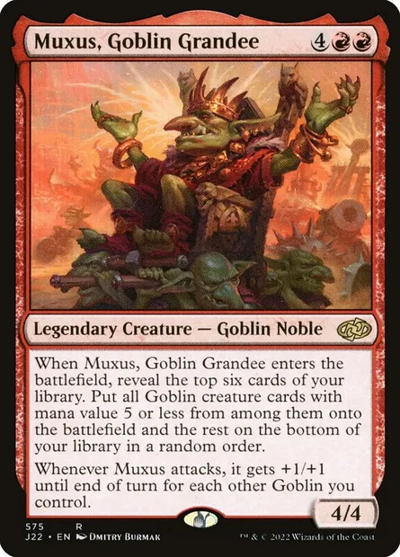 Muxus, Goblin Grandee, Magic card J22 575 — Jumpstart 2022 set