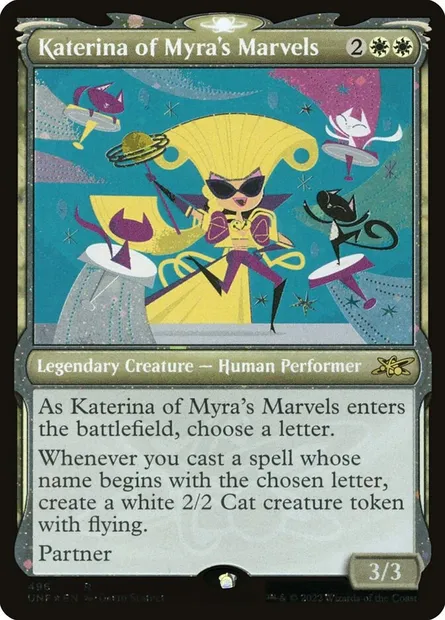 Katerina of Myra's Marvels, carte Magic UNF 496 — extension Unfinity