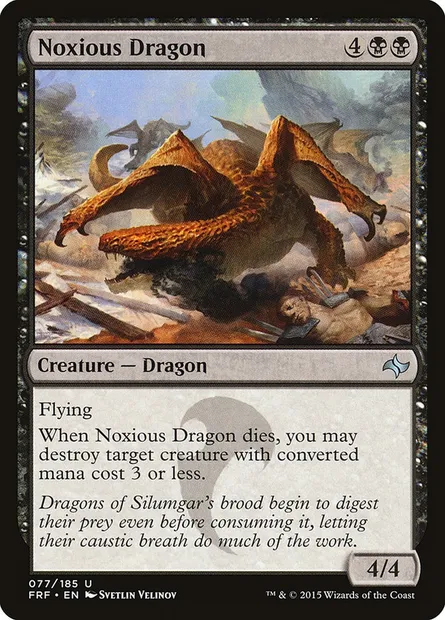 Noxious Dragon, Magic card FRF 77 — Fate Reforged set