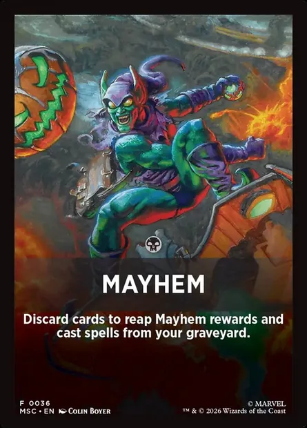 Mayhem, Magic card FMSC 36 — Marvel Super Heroes Jumpstart Front Cards set