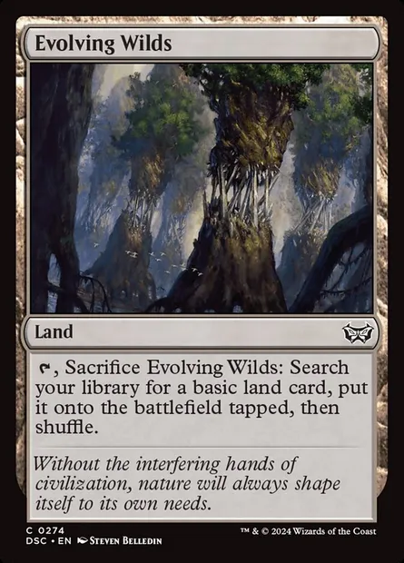 Evolving Wilds, Magic card DSC 274 — Duskmourn: House of Horror Commander set