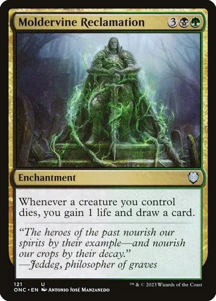 Moldervine Reclamation, Magic card ONC 121 — Phyrexia: All Will Be One Commander set