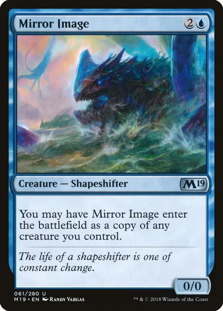 Mirror Image, Magic card M19 61 — Core Set 2019 set