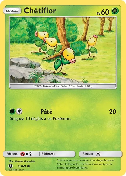Chétiflor, carte Pokémon CES 1 — extension Tempête Céleste