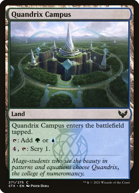 Quandrix Campus, Magic card STX 271 — Strixhaven: School of Mages set