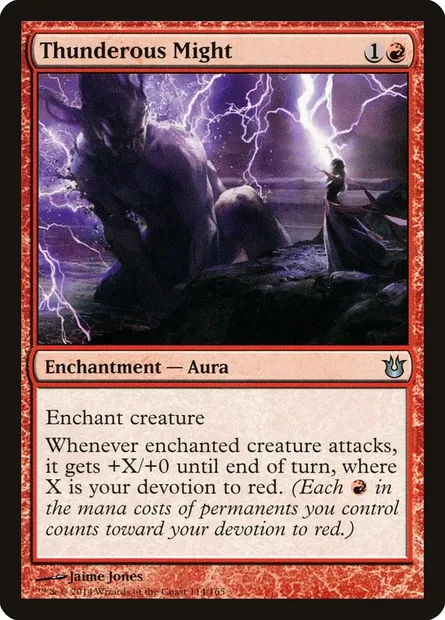 Thunderous Might, Magic card BNG 114 — Born of the Gods set