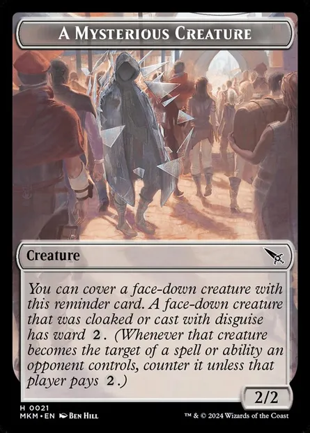A Mysterious Creature, carte Magic TMKM 21 — extension Murders at Karlov Manor Tokens