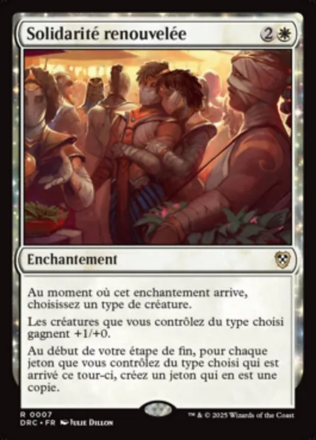 Solidarité renouvelée, carte Magic DRC 7 — extension Aetherdrift Commander