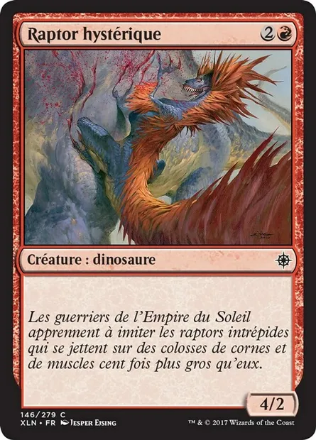 Raptor hystérique, carte Magic XLN 146 — extension Ixalan