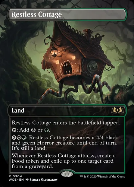 Restless Cottage, Magic card WOE 304 — Wilds of Eldraine set