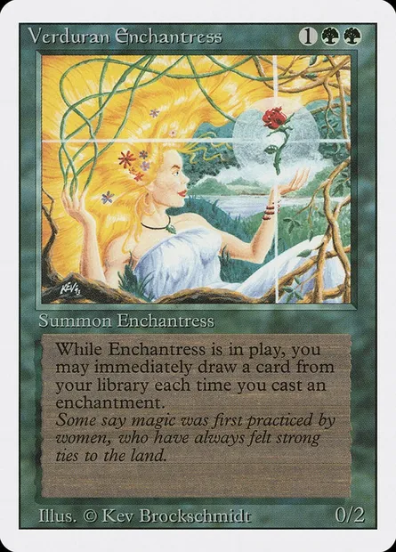 Enchanteresse verduralde, carte Magic 3ED 223 — extension Revised Edition