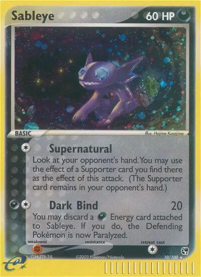 Sableye, Pokémon card SS 10 — Sandstorm set